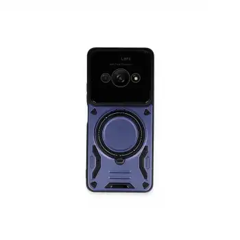 Xiaomi Poco C61 Kılıf Joy Lens Standlı Kapak - Lacivert