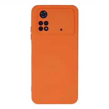 Xiaomi Poco M4 Pro 4g Kılıf Nano İçi Kadife Silikon - Turuncu
