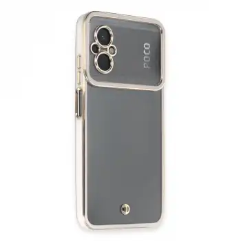 Xiaomi Poco M5 Kılıf Liva Lens Silikon - Beyaz