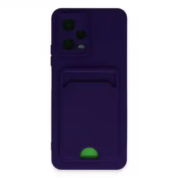 Xiaomi Poco X5 5g Kılıf Kelvin Kartvizitli Silikon - Derin Mor