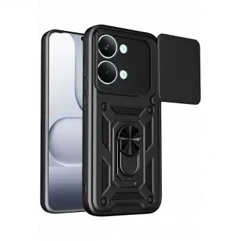 Xiaomi Poco X8 Pro Max Pars Lens Yüzüklü Silikon - Siyah