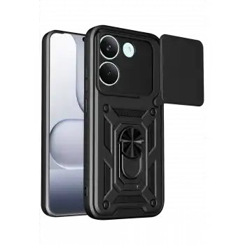 Xiaomi Poco X8 Pro Pars Lens Yüzüklü Silikon - Siyah