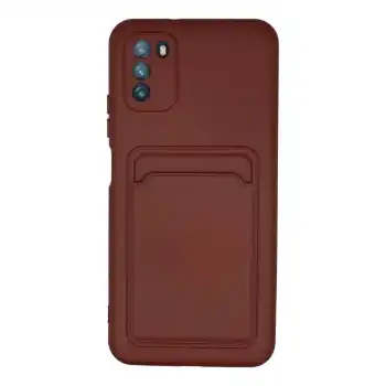 Xiaomi Pocophone M3 Kılıf Kelvin Kartvizitli Silikon - Bordo