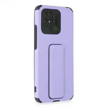 Xiaomi Redmi 10c Kılıf Mega Standlı Silikon - Lila