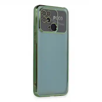 Xiaomi Redmi 10c Kılıf Razer Lensli Silikon - Yeşil