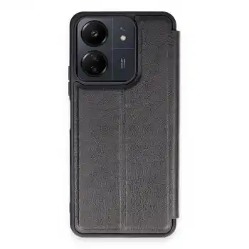 Xiaomi Redmi 13c Kılıf Flip Cover - Siyah