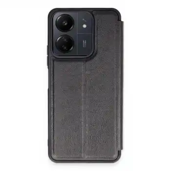 Xiaomi Redmi 13c Kılıf Flip Cover - Siyah