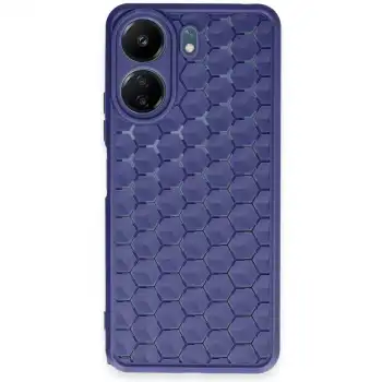 Xiaomi Redmi 13c Kılıf Petek Silikon Kapak - Lacivert