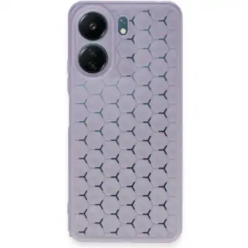Xiaomi Redmi 13c Kılıf Petek Silikon Kapak - Lila