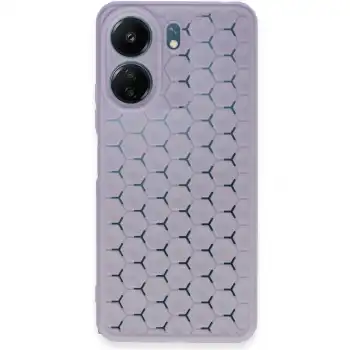 Xiaomi Redmi 13c Kılıf Petek Silikon Kapak - Lila