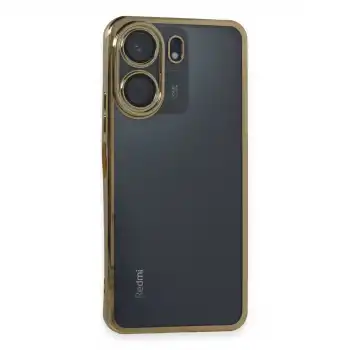 Xiaomi Redmi 13c Kılıf Razer Lensli Silikon - Gold