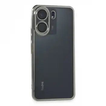 Xiaomi Redmi 13c Kılıf Razer Lensli Silikon - Gümüş