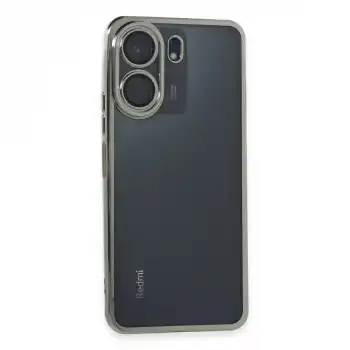 Xiaomi Redmi 13c Kılıf Razer Lensli Silikon - Gümüş