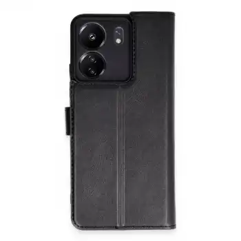 Xiaomi Redmi 13c Kılıf Trend S Plus Kapaklı Kılıf - Siyah