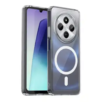 Xiaomi Redmi 14c Combo Sert Şeffaf Magsafe Kapak - Şeffaf