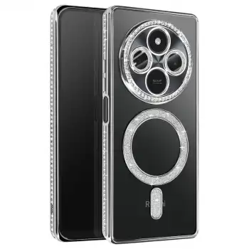 Xiaomi Redmi 14c Joke Simli Magneticsafe Kılıf - Gümüş