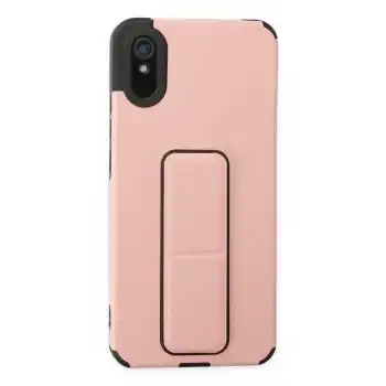 Xiaomi Redmi 9a Kılıf Mega Standlı Silikon - Pudra