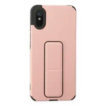 Xiaomi Redmi 9a Kılıf Mega Standlı Silikon - Pudra
