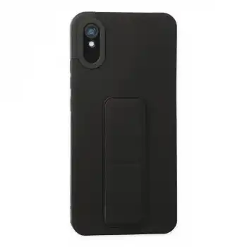 Xiaomi Redmi 9a Kılıf Mega Standlı Silikon - Siyah