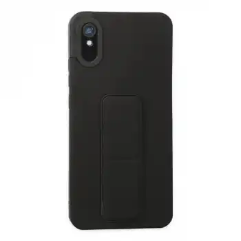 Xiaomi Redmi 9a Kılıf Mega Standlı Silikon - Siyah
