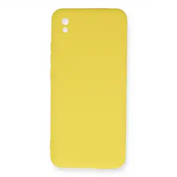 Xiaomi Redmi 9a Kılıf Nano İçi Kadife Silikon - Sarı