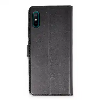 Xiaomi Redmi 9a Kılıf Trend S Plus Kapaklı Kılıf - Siyah