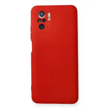 Xiaomi Redmi Note 10 Kılıf Nano İçi Kadife Silikon - Kırmızı