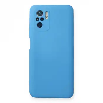 Xiaomi Redmi Note 10 Kılıf Nano İçi Kadife Silikon - Mavi