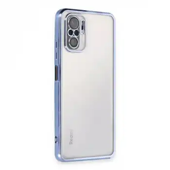 Xiaomi Redmi Note 10 Kılıf Razer Lensli Silikon - Açık Mavi