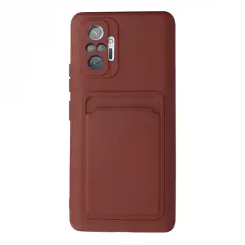 Xiaomi Redmi Note 10 Pro Kılıf Kelvin Kartvizitli Silikon - Bordo