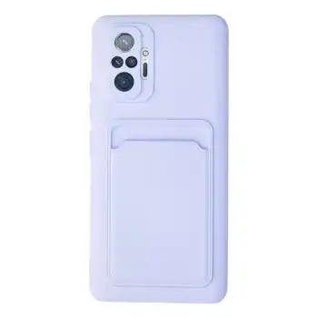 Xiaomi Redmi Note 10 Pro Kılıf Kelvin Kartvizitli Silikon - Lila