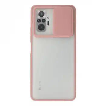 Xiaomi Redmi Note 10 Pro Kılıf Palm Buzlu Kamera Sürgülü Silikon - Pembe