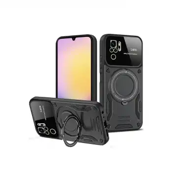 Xiaomi Redmi Note 10s Kılıf Joy Lens Standlı Kapak - Siyah