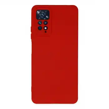 Xiaomi Redmi Note 11 Pro Kılıf Nano İçi Kadife Silikon - Kırmızı