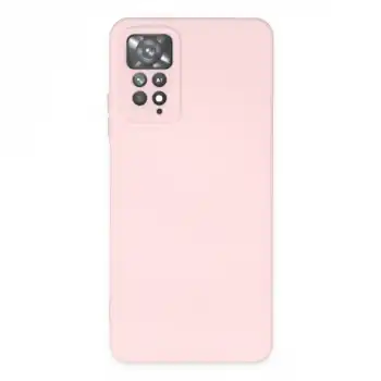 Xiaomi Redmi Note 11 Pro Kılıf Nano İçi Kadife Silikon - Pudra