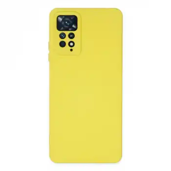 Xiaomi Redmi Note 11 Pro Kılıf Nano İçi Kadife Silikon - Sarı