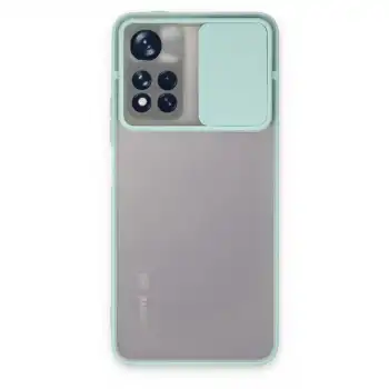 Xiaomi Redmi Note 11t Kılıf Palm Buzlu Kamera Sürgülü Silikon - Turkuaz