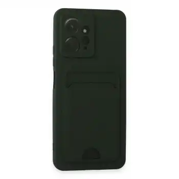 Xiaomi Redmi Note 12 4g Kılıf Kelvin Kartvizitli Silikon - Koyu Yeşil
