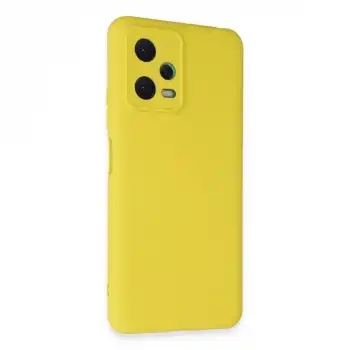 Xiaomi Redmi Note 12 5g Kılıf Nano İçi Kadife Silikon - Sarı