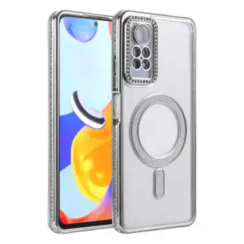 Xiaomi Redmi Note 12 Pro 4g Joke Simli Magneticsafe Kılıf - Gümüş