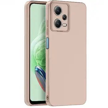 Xiaomi Redmi Note 12 Pro 5g Kılıf Nano İçi Kadife Silikon - Pudra