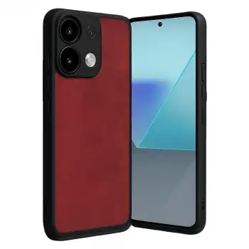 Xiaomi Redmi Note 13 4g Kılıf Aras Deri Kapak - Kırmızı