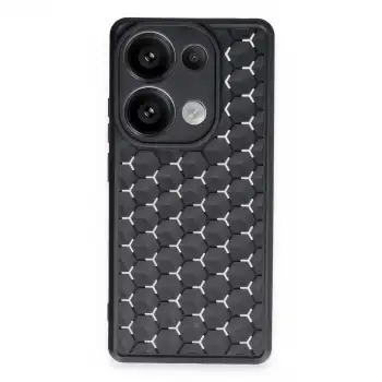 Xiaomi Redmi Note 13 Pro 4g Kılıf Petek Silikon Kapak - Siyah