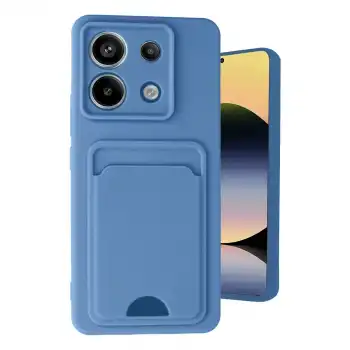 Xiaomi Redmi Note 13 Pro 5g Kılıf Kelvin Kartvizitli Silikon - Mavi
