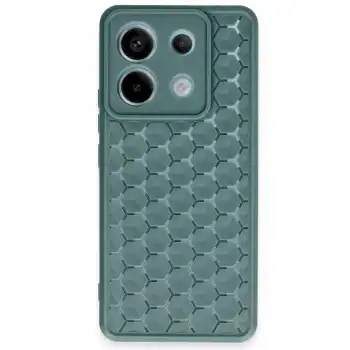 Xiaomi Redmi Note 13 Pro 5g Kılıf Petek Silikon Kapak - Koyu Yeşil
