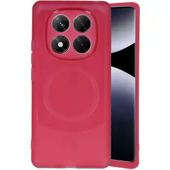 Xiaomi Redmi Note 14 Pro 4g Kılıf Maya Karbon Kapak - Bordo
