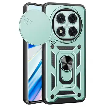 Xiaomi Redmi Note 14 Pro 5g Kılıf Pars Lens Yüzüklü Silikon - Yeşil