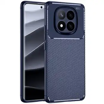 Xiaomi Redmi Note 14 Pro Plus Kılıf Auto Focus Karbon Kapak - Lacivert