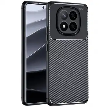 Xiaomi Redmi Note 14 Pro Plus Kılıf Auto Focus Karbon Kapak - Siyah