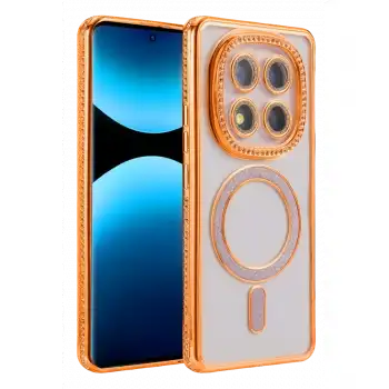 Xiaomi Redmi Note 15 4g Joke Simli Magneticsafe Kılıf - Turuncu